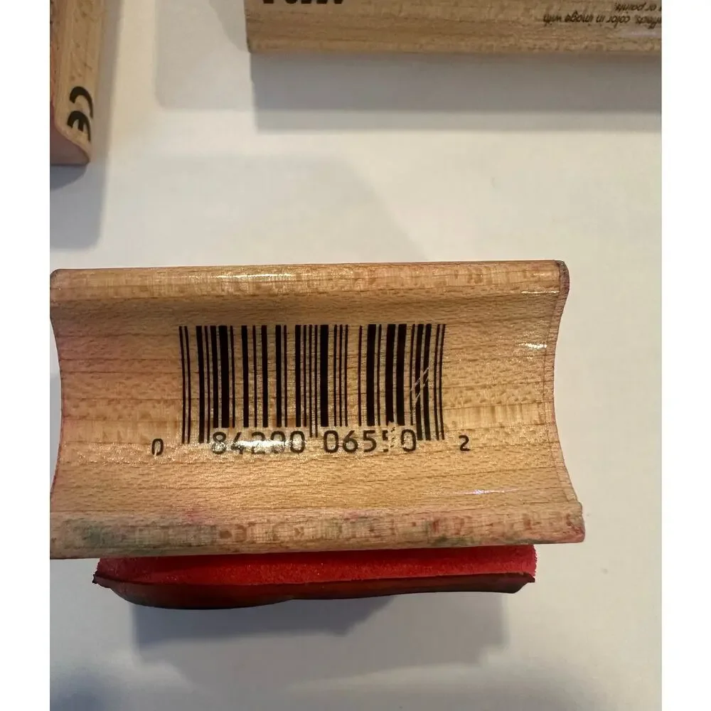 Vintage Christmas Rubber Stamps Lot of 3 Rubber Stampede All Night Media Wood